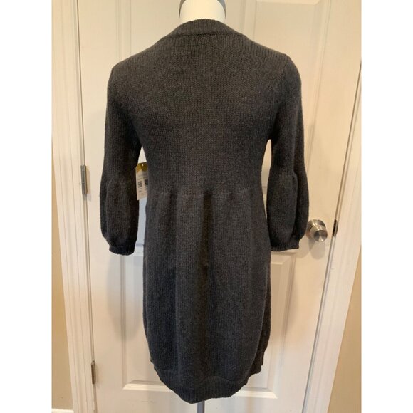 Vince Gray Wool Long Cardigan W/ 3/4 Sleeves , Size Small - Picture 6 of 8